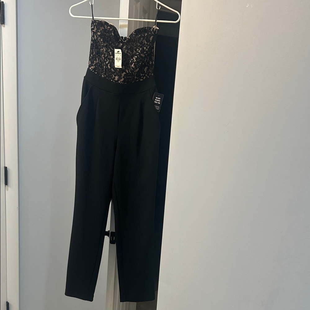 Elegant Express Black Lace Jumpsuit